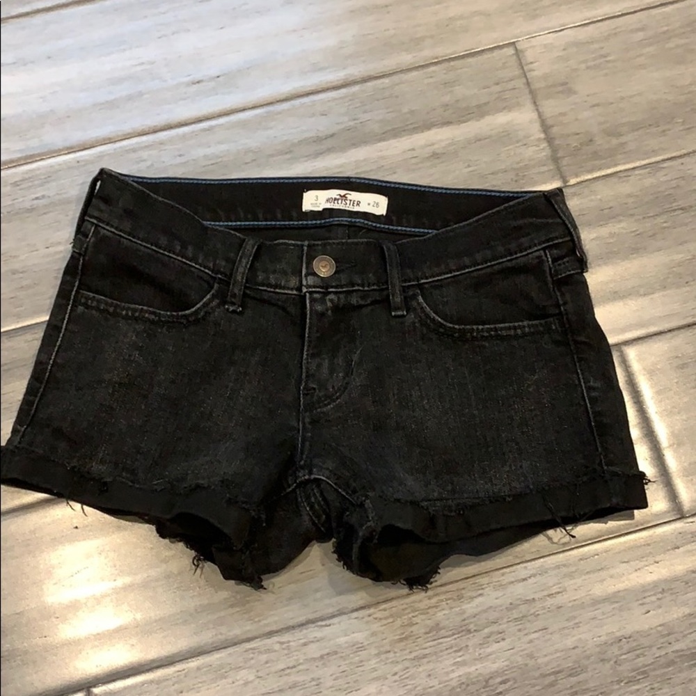 Black denim Hollister shorts
